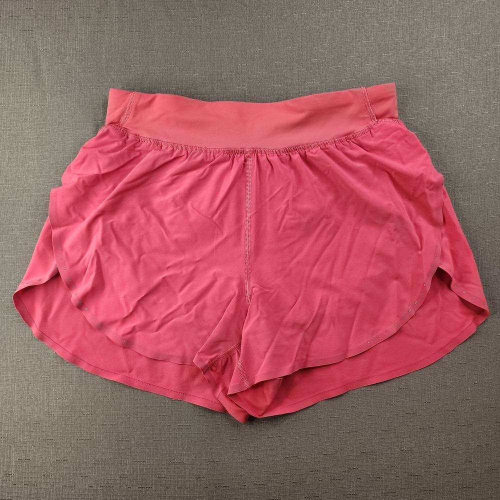 Lululemon Bright Pink Reflective Running Shorts Women Size 4 Fast and Free